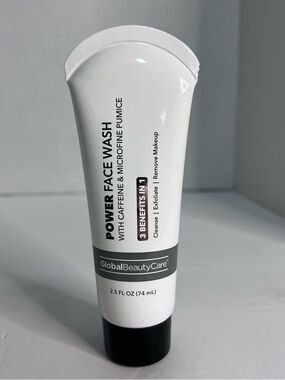 GlobalCare Power Face Wash-Caffeine/Microfine Pumice-Cleanse/Remove Makeup 2.5oz